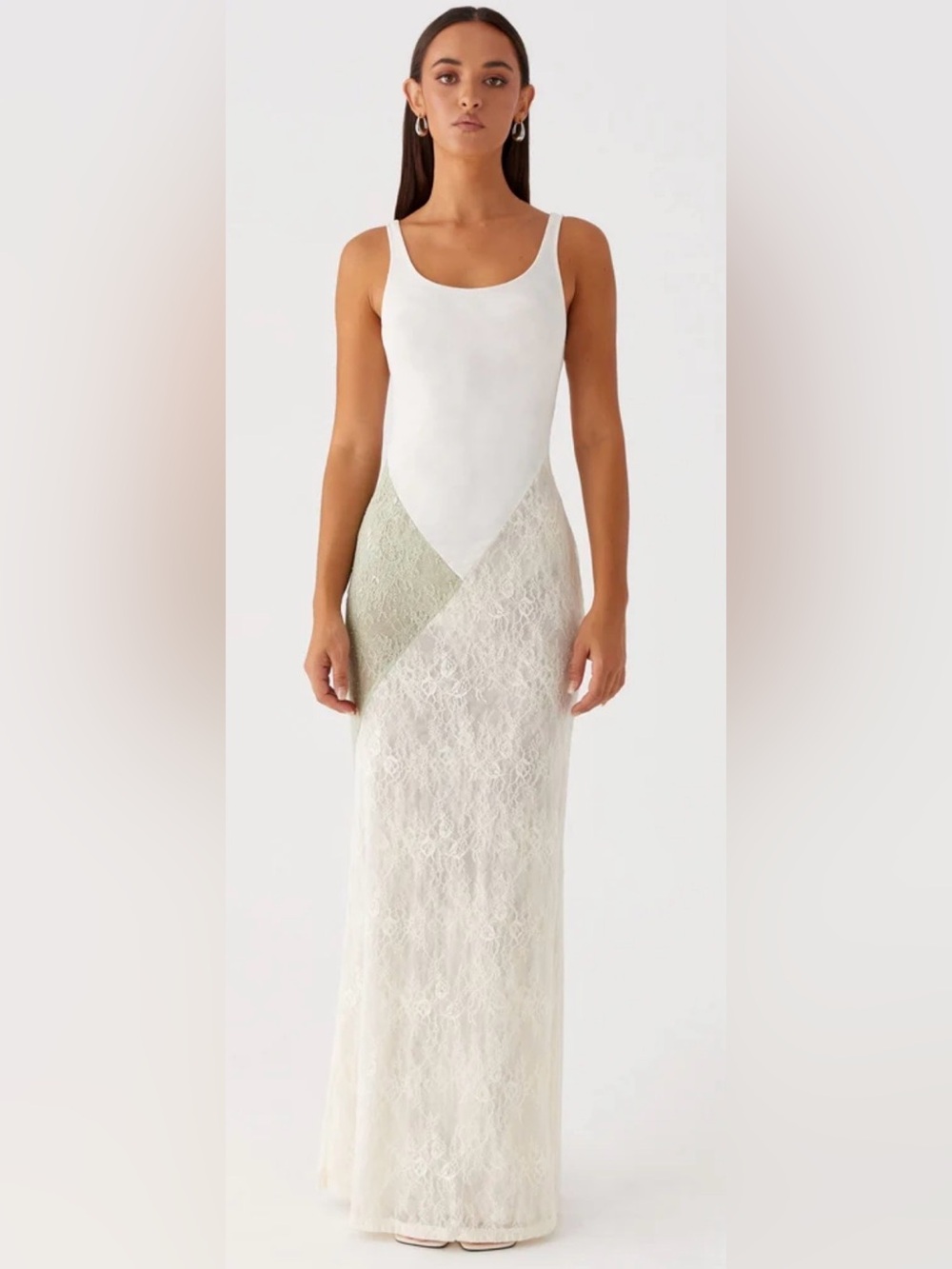 Peppermayo Lace Maxi Dress with Sage Panel - Picture 2 of 4